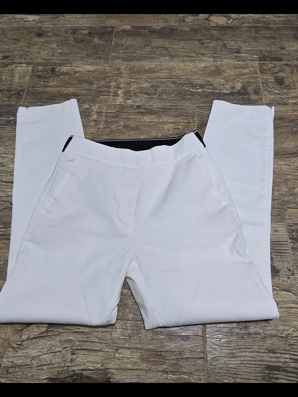 Zara Women's White Stretch Chinos